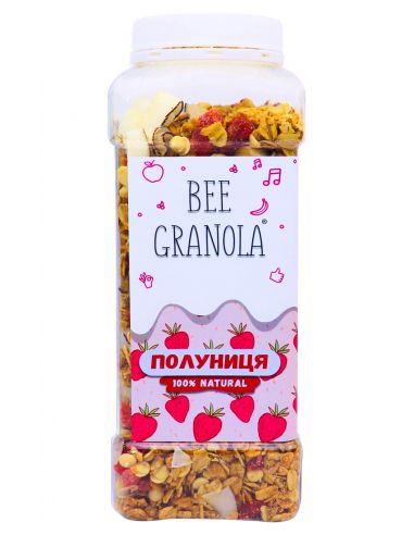 Гранола полунична, Bee Granola, 500г