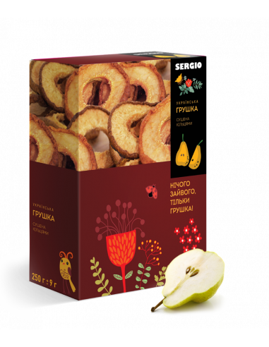 Груша сушена кільцями, ТМ Serjio, 250 г