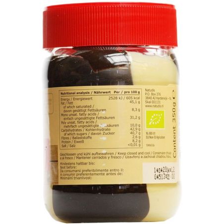 Крем-паста из кэроба черно/белая Carobella, 350г