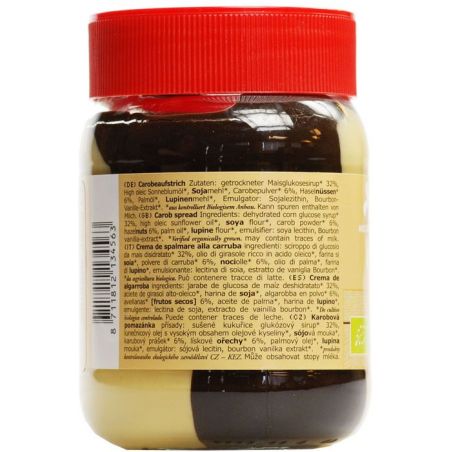 Крем-паста из кэроба черно/белая Carobella, 350г