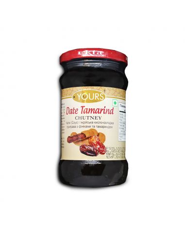 Чатні, індійська кисло-солодка приправа з фініками та тамариндом, Yours ethnic foods, 323г