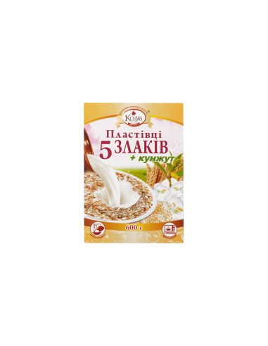 Пластівці 5 злаків та кунжут, Козуб Продукт, 600г