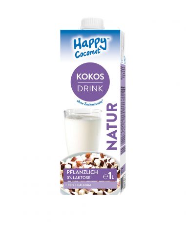 Напій кокосовий з рисом та кальцієм, Happy, 1000 мл