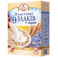 Пластівці 9 злаків та льон, Козуб Продукт, 600г