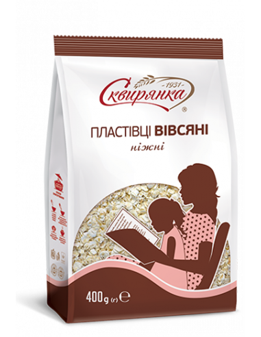 Пластівці вівсяні ніжні (не потребують варки), Сквирянка, 400г