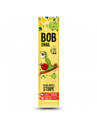 Натуральні яблучно-грушеві страйпси bob snail (Равлик Боб), 14г