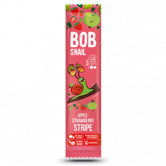 Натуральні яблучно-полуничні страйпси bob snail (Равлик Боб), 14г
