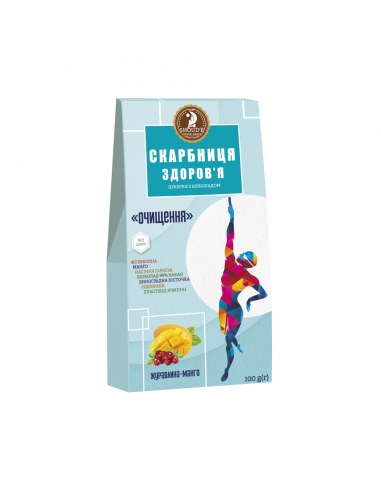 Цукерки з шоколадом журавлина-манго, "Скарбниця здоров`я", Shoude, 100г