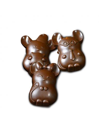 Новорічне мишеня молочний шоколад, Vegan Sweets, 75г