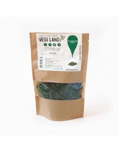 Спіруліна в таблетках, VegiLand, 150г