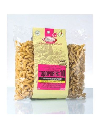 Макарони "Здоров'я", №10 з насінням амаранту, 400г.