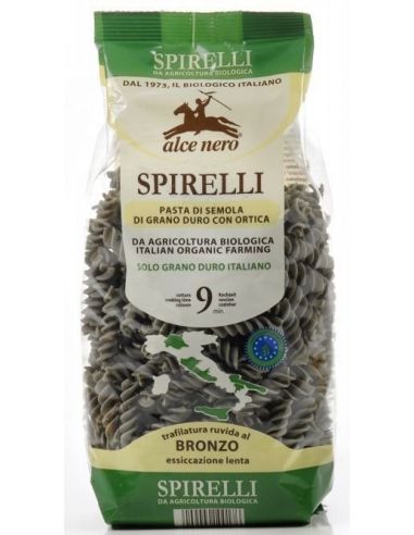 Макарони з кропивою Spirelli, Alce Nero, 500г