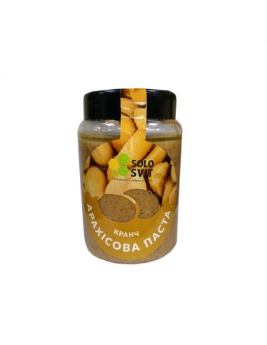 Паста арахісова кранч без цукру, SoloSvit, 400г