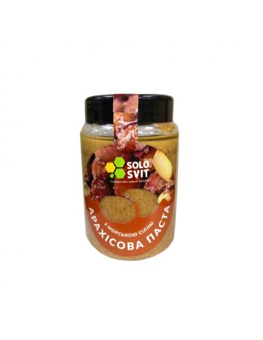 Паста арахісова з морскою сіллю без цукру, SoloSvit, 400г