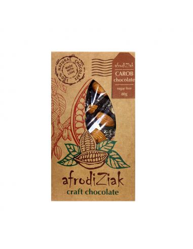 Плитка на керобі з мигдалем без цукру, Afrodiziak, 80г