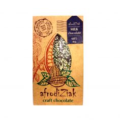 Плитка молочний шоколад, 60% безлактозний, Afrodiziak, 80г