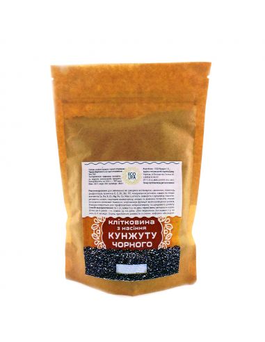Клітковина з насіння чорного кунжуту, EcoLiya, 200г