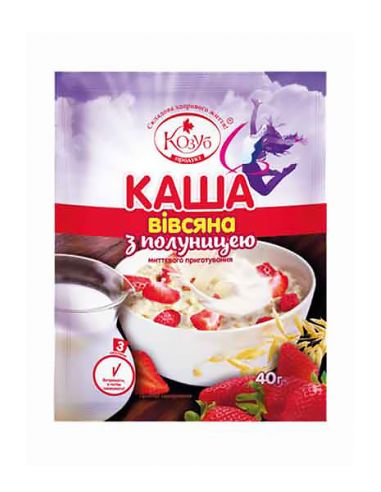 Каша вівсяна з полуницею, Козуб, 40г