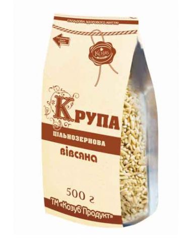 Крупа вівсяна цільнозернова, Козуб Продукт, 500г