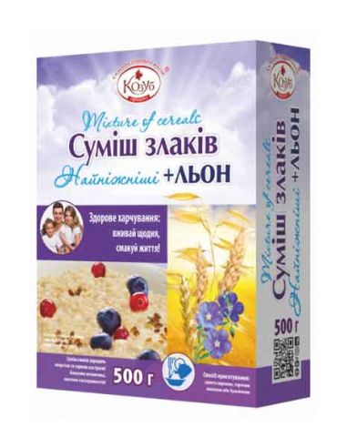 Пластівці найніжніші суміш з льоном, Козуб Продукт, 500г
