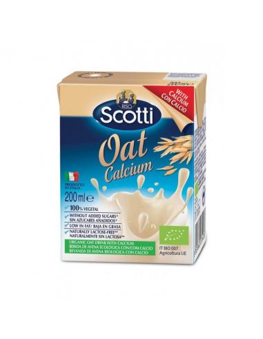 Молоко вівсяне з кальцієм, органічне, Riso Scotti Spa, 200мл