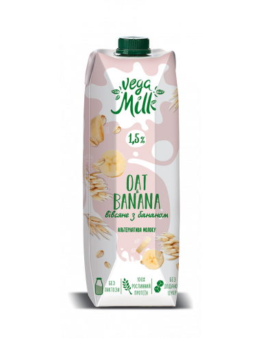 Напій вівсяний з бананом, Vega Milk, 950 мл