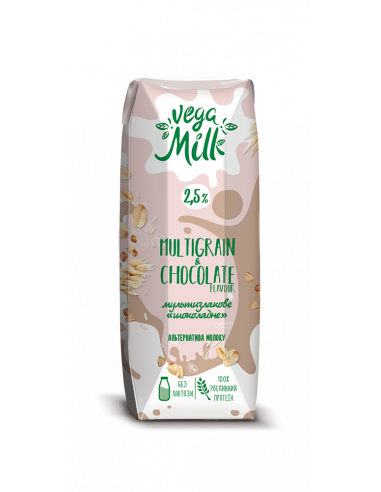 Напій мультизлаковий з шоколадом, Vega Milk, 250 мл
