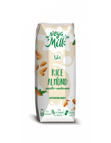 Напій рисово-мигдальний, Vega Milk, 250 мл