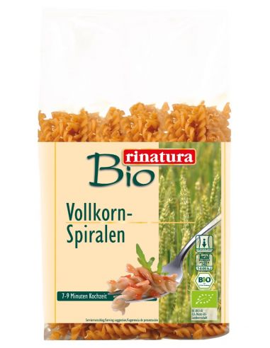 Спіральки з борошна грубого помелу, Rinatura, 500г
