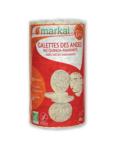 Коржі рисові з кіноа і амарантом, Markal, 100г.