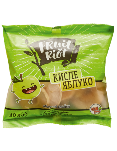Слайси яблучні Кисле яблуко, Fruit Riot, 30г