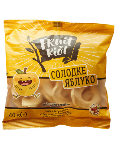 Слайси яблучні Солодке яблуко, Fruit Riot, 30г