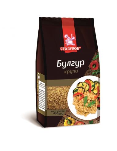 Крупа пшенична Булгур, Сто Пудов, 400г