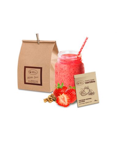 Вітамінно-білковий коктейль з Полуницею, King`s Organic, 20г