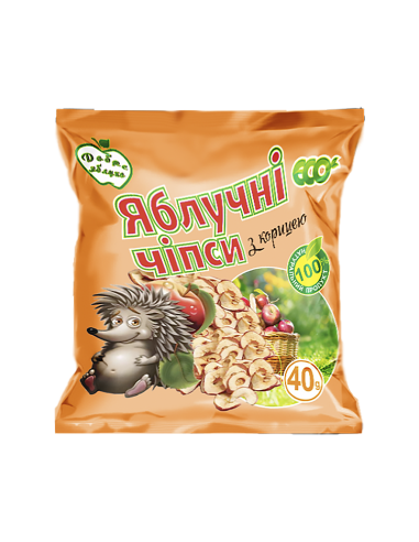 Чіпси яблучні з корицею, Добре Яблуко, 40г