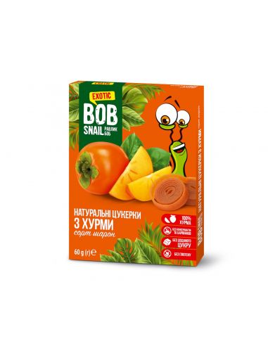 Натуральні хурмові цукерки  bob snail (Равлик Боб), 60г