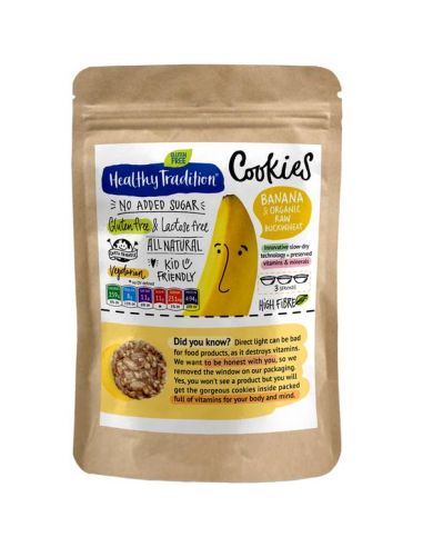 Печиво банан, зелена гречка, Cookies, Healthy Tradition, 90г