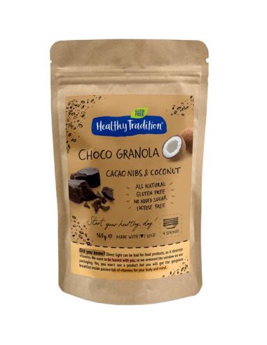 Гранола какао-крупка, кокос, Green Granola, Healthy Tradition, 160г