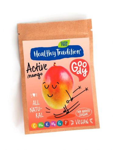Міні-батончик манго-кокос без цукру, Goody, Healthy Tradition, 20г