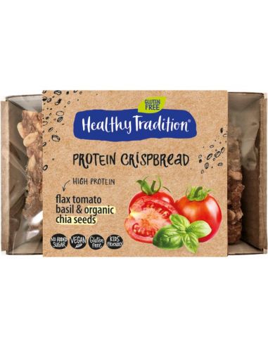 Хлібці томат-базилік, Protein Crispbread, Healthy Tradition, 40г