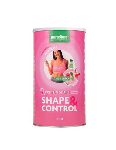 Суміш протеїнова веганська з малиною "Shape&Control", Purasana, 350г