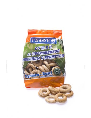 Сушки з пророщеної пшениці з кунжутом, Galfiim, 200г