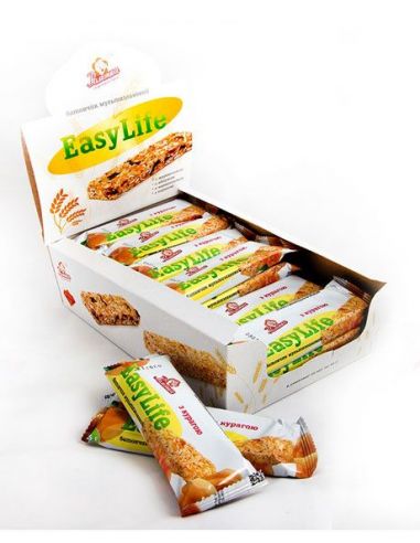 Батончик мультизлаковий Easy Life з курагою, 45г