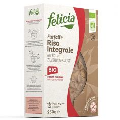 Макарони "FARFALLE" з коричневого рису, Felicia, 250г