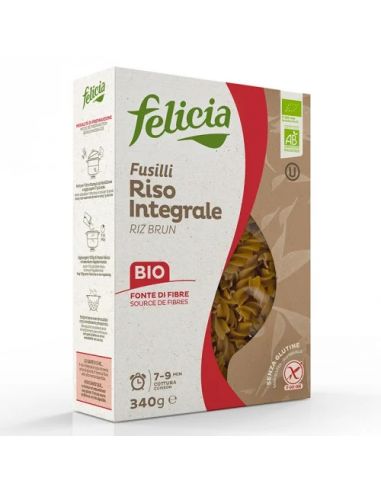 Макарони "FUSILLI" з коричневого рису, Felicia, 340г
