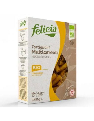 Макарони "TORTIGLIONI" мультизлакові, Felicia, 340г