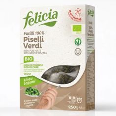 Макарони "FUSILLI" з зеленого гороху, Felicia, 250г