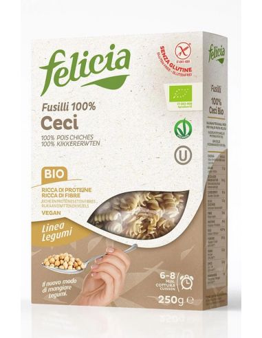 Макарони "FUSILLI" з нуту, Felicia, 250г