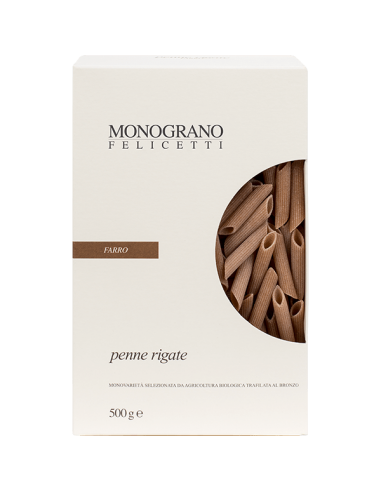 Макарони Пенне Рігате з зерна Спельта Monograno, Felicetti, 500г