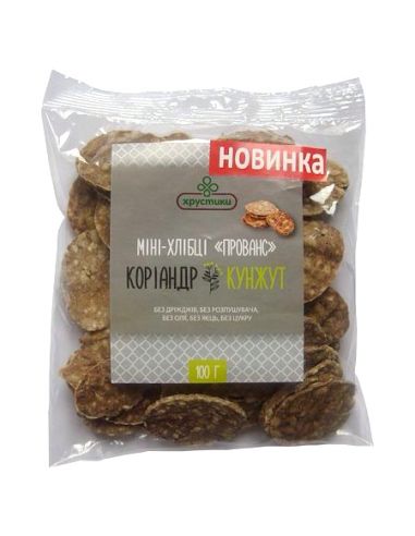 Хлібці зернові прованс, Хрустики, 100г